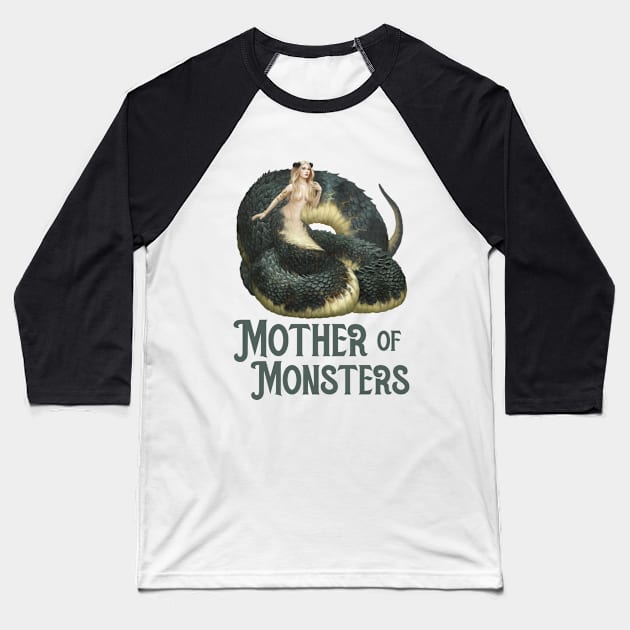 Mother of Monsters Baseball T-Shirt by Mystik Media LLC